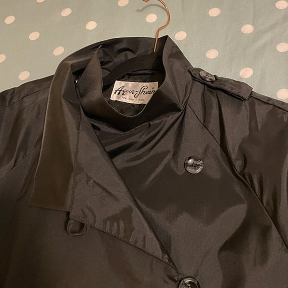 Vintage Black Aqua-Sheen Raincoat - Picture 8 of 8